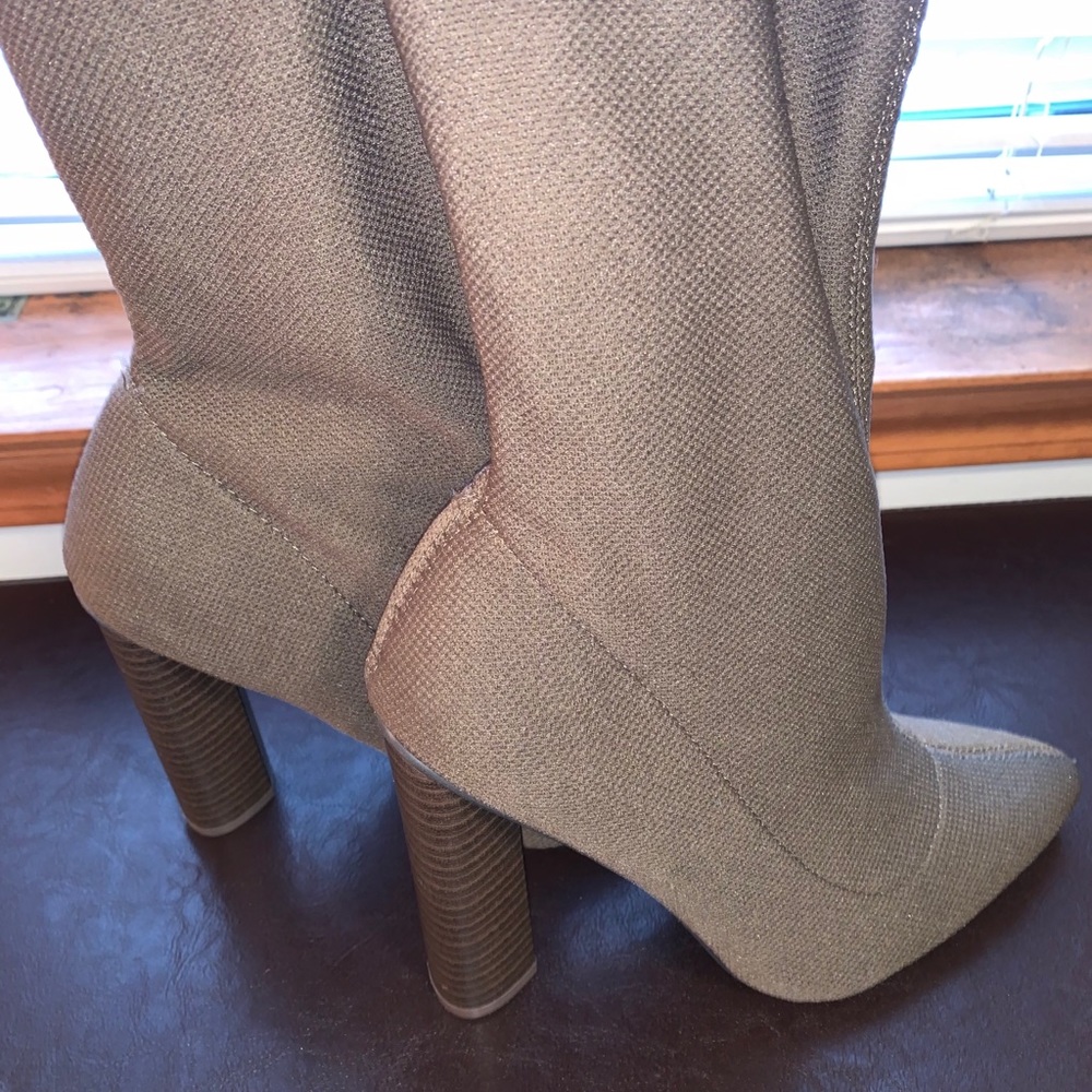 Olive ankle boots (ASOS)